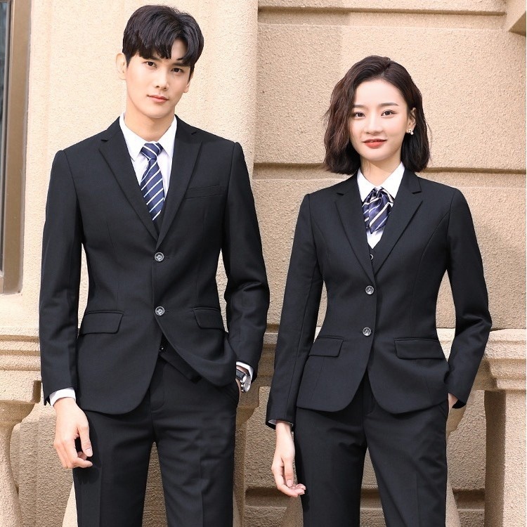 定制绣LOGO西服套装工作服男女4S店经理工装正装西装外套秋冬职业