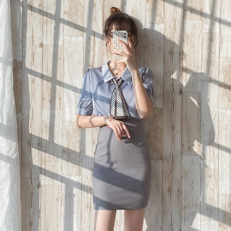 制服套装女士职业医美前台工作