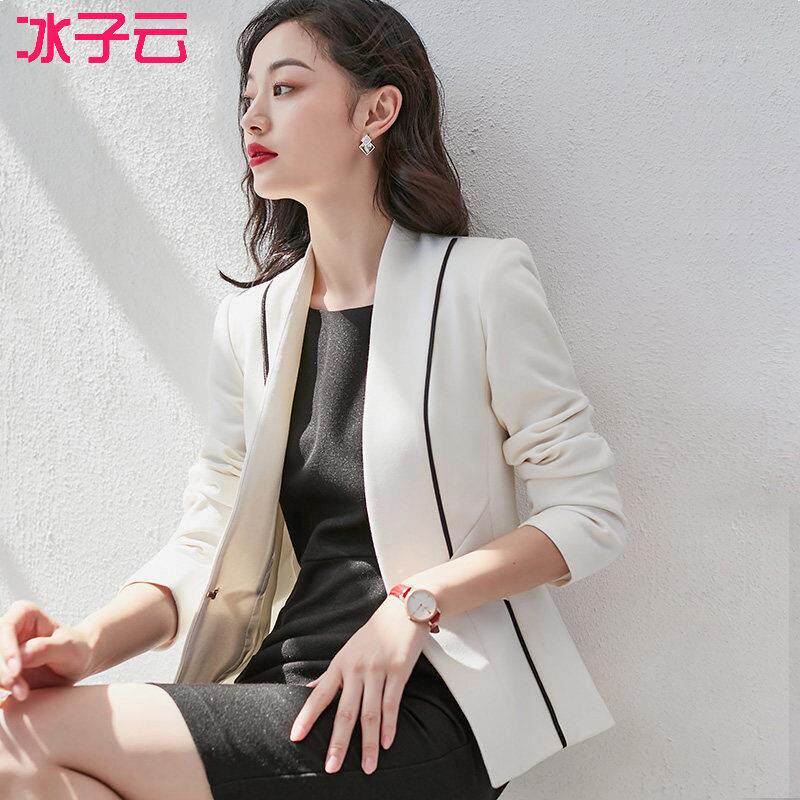 白色西装女套装春秋职业正装外套连衣裙高级感气质小香风高端西服
