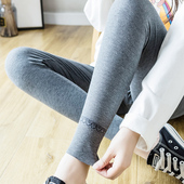 胖妹妹200斤加绒加厚秋冬季 裤 加肥大码 女春秋款 外穿 脚蕾丝打底裤
