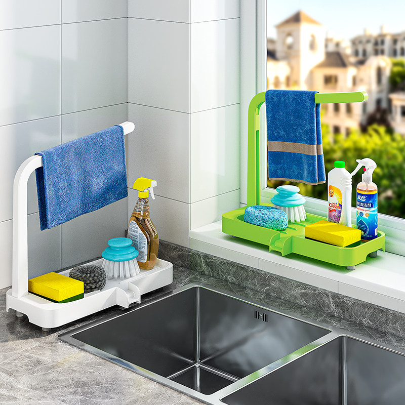 免打孔沥水抹布架厨房置物架壁挂