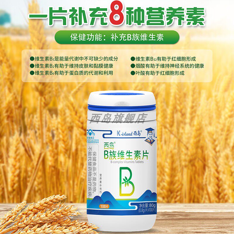 西岛维生素B片0.8g*100片成人