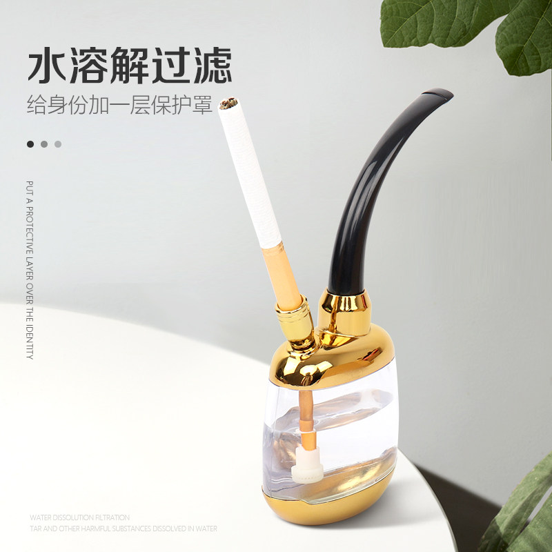 水烟壶便携全套过滤水烟斗烟丝烟草专用男士个性老式烟锅烟袋