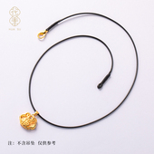 皮绳项链绳黑色蜡皮绳吊坠绳黄金玉石配绳金锁项链绳锁骨链挂绳女