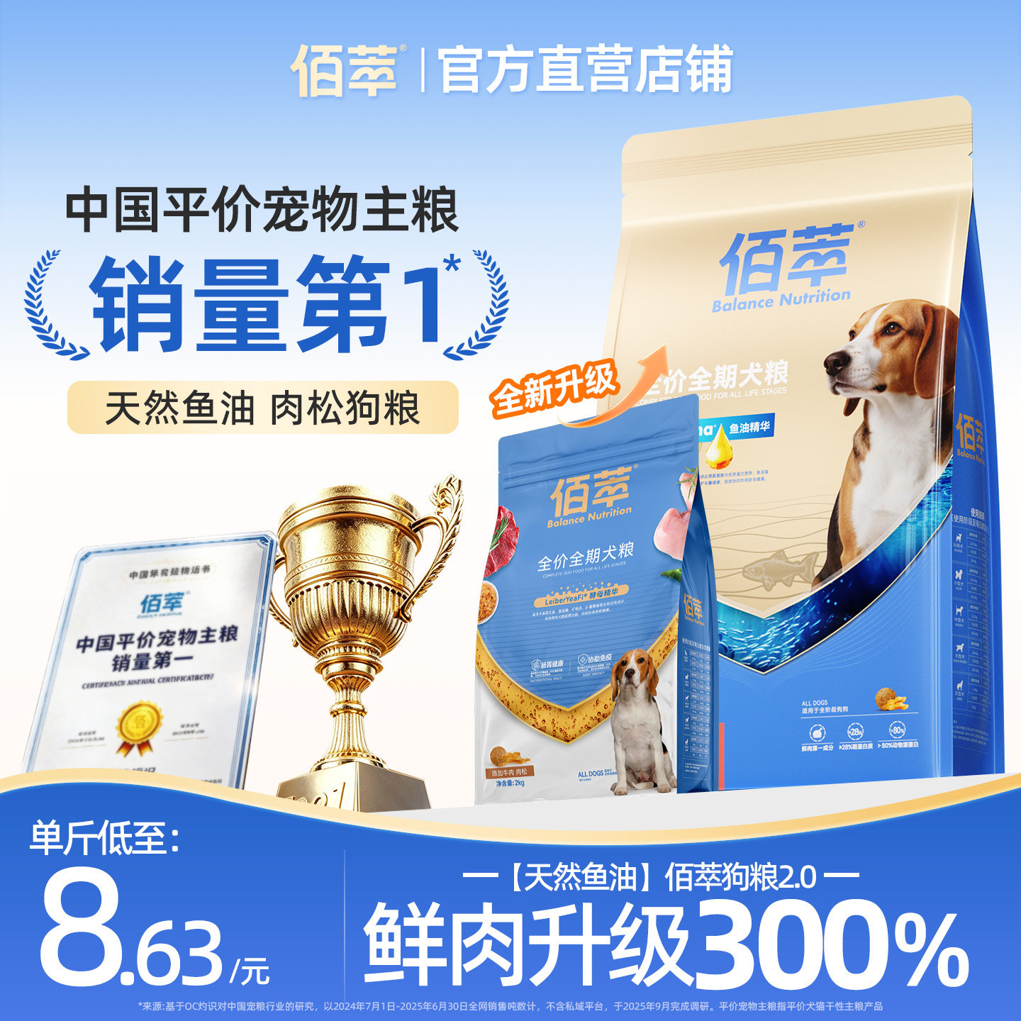 【鲜肉升级3倍】佰萃狗粮2.0图片