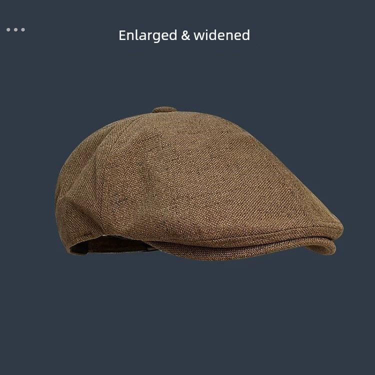 日系棉麻前进覆古英伦画家帽子男贝雷帽街头文艺反戴报童鸭舌帽女