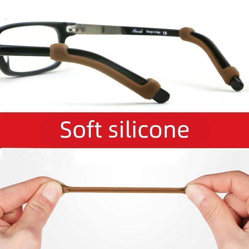 眼镜防滑套隐形运动硅胶套管板材粗腿防掉防磨耳防过敏眼镜腿脚套
