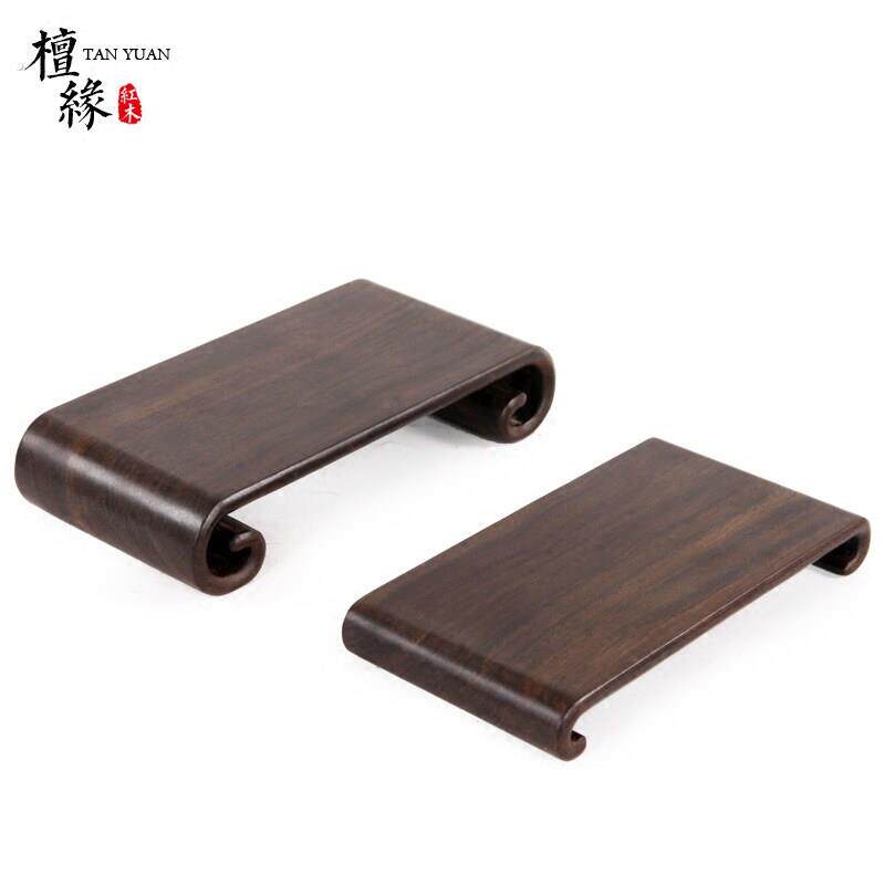 红木工艺品摆件底座书卷几长方形底座盆景奇石木托黑枝.木实木座