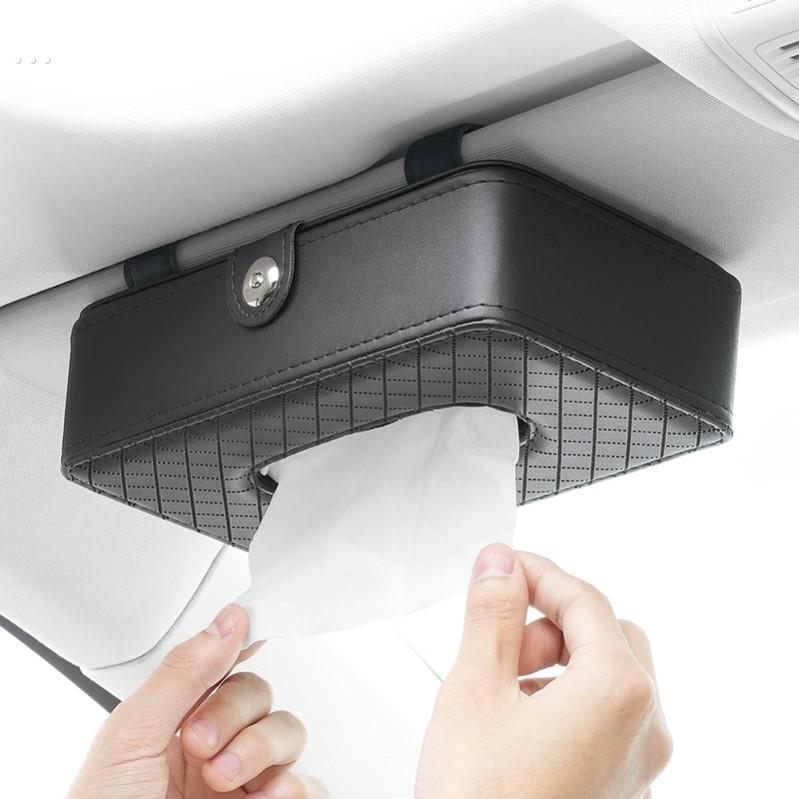 车载纸巾盒汽车遮阳板挂式卫生纸抽盒车内扶手箱餐巾车内用品大全