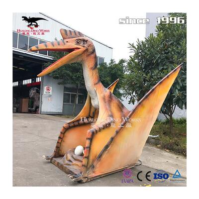 风神翼龙孵蛋恐龙制作工厂会动会叫翅膀煽动栩栩如生大型模型制作