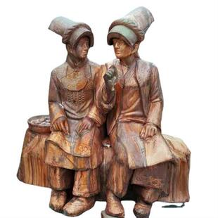 大型铸铜锻铜少数民族羌族人物雕塑萨朗舞铜雕像民俗景观摆件定制