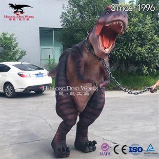 舞台表演街区巡游互动打卡儿童亲子游乐园引流仿真恐龙皮套服装