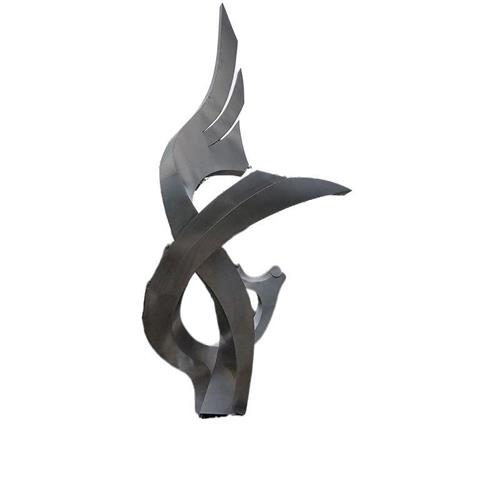 不锈钢雕塑SUS拉丝公园大门装饰动物模型仙鹤厂家景观雕塑