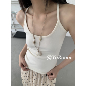 YoRoooi 夏日编织海边度假风贝壳吊坠项链小众ins百搭海盐白颈链