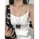 自制韩系简约古早百搭波点蝴蝶结项链ins长款 YoRoooi 锁骨链小众