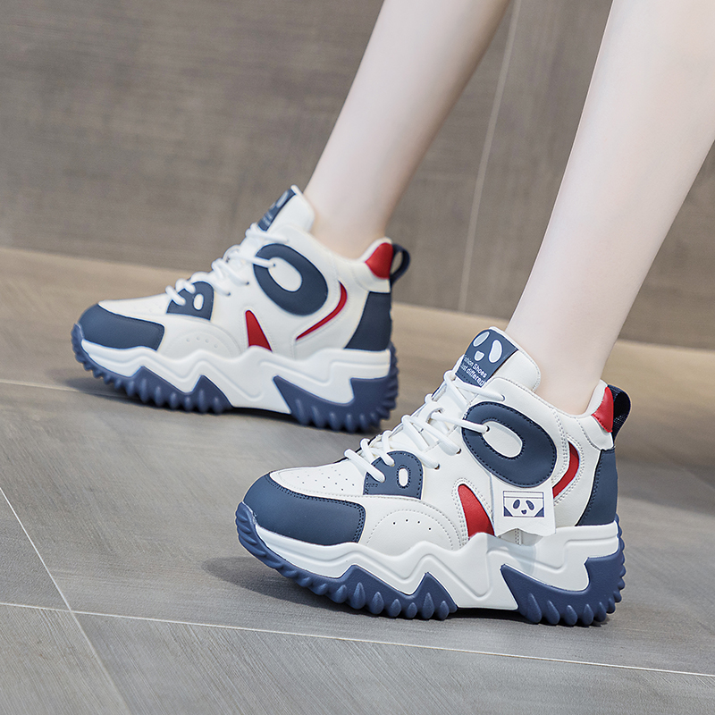 厚底增高老爹鞋女小个子高帮鞋