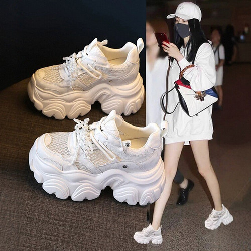 厚底超高跟老爹鞋女夏季薄款透气
