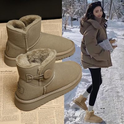 婉亦雅冬季加绒雪地靴