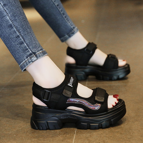 婉亦雅松糕厚底凉鞋女2026夏季