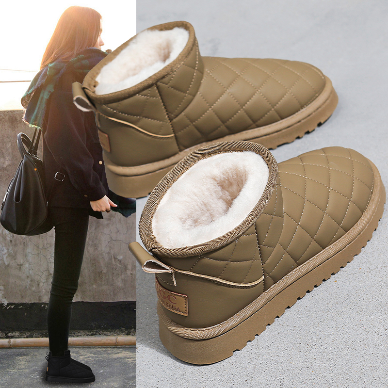 婉亦雅冬季加绒加厚雪地靴