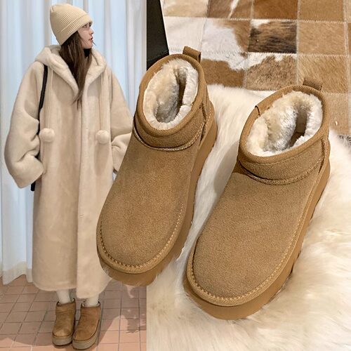 婉亦雅冬季加绒加厚雪地靴