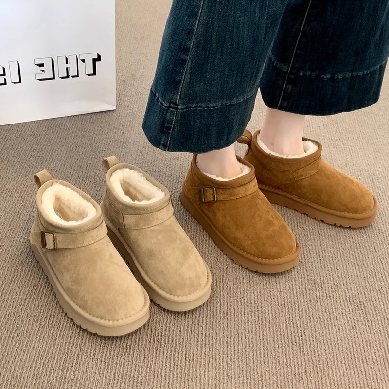 婉亦雅防水防滑皮毛一体雪地靴