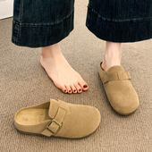 春秋软底勃肯鞋 一脚蹬博肯包头0128n 新款 女厚底拖鞋 外穿2026秋季