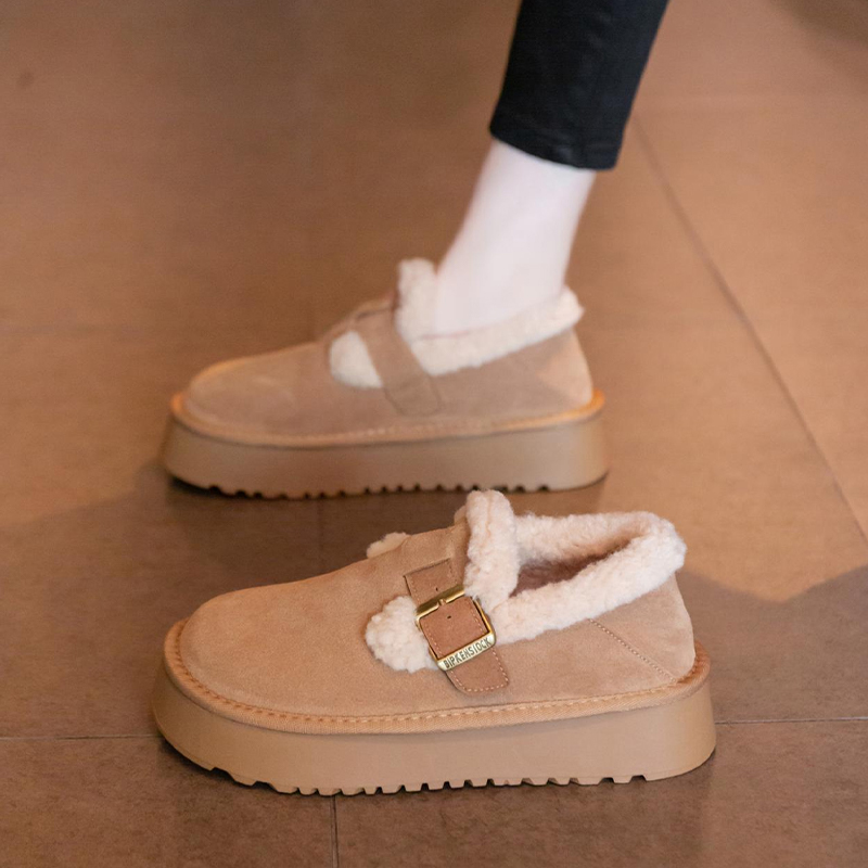 婉亦雅冬季加绒加厚雪地靴