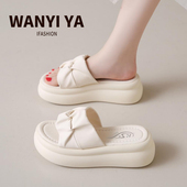 女士配裙子增高厚底沙滩凉鞋 凉拖鞋 女夏外穿2025新款 高级感一字拖