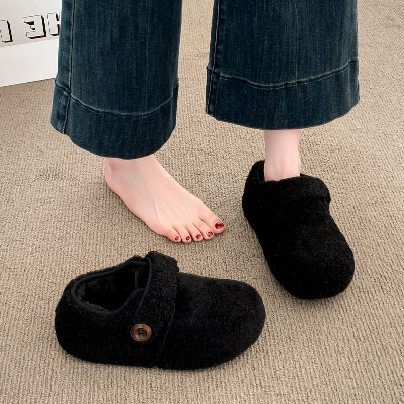 厚底加绒勃肯鞋玛丽珍毛毛鞋女冬外穿2025新款雪地靴豆豆鞋棉鞋子,女鞋,时尚雪地靴,淘宝优惠券,粉丝福利购,淘宝优惠卷