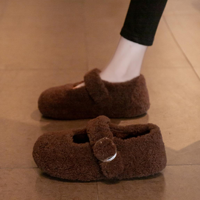 婉亦雅爆款雪地靴一脚蹬懒人棉鞋