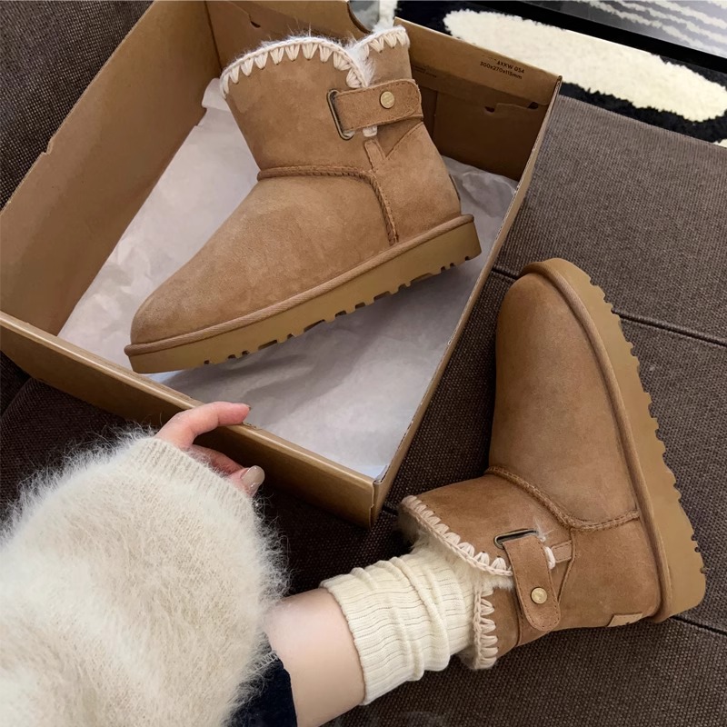 婉亦雅冬季加绒加厚雪地靴