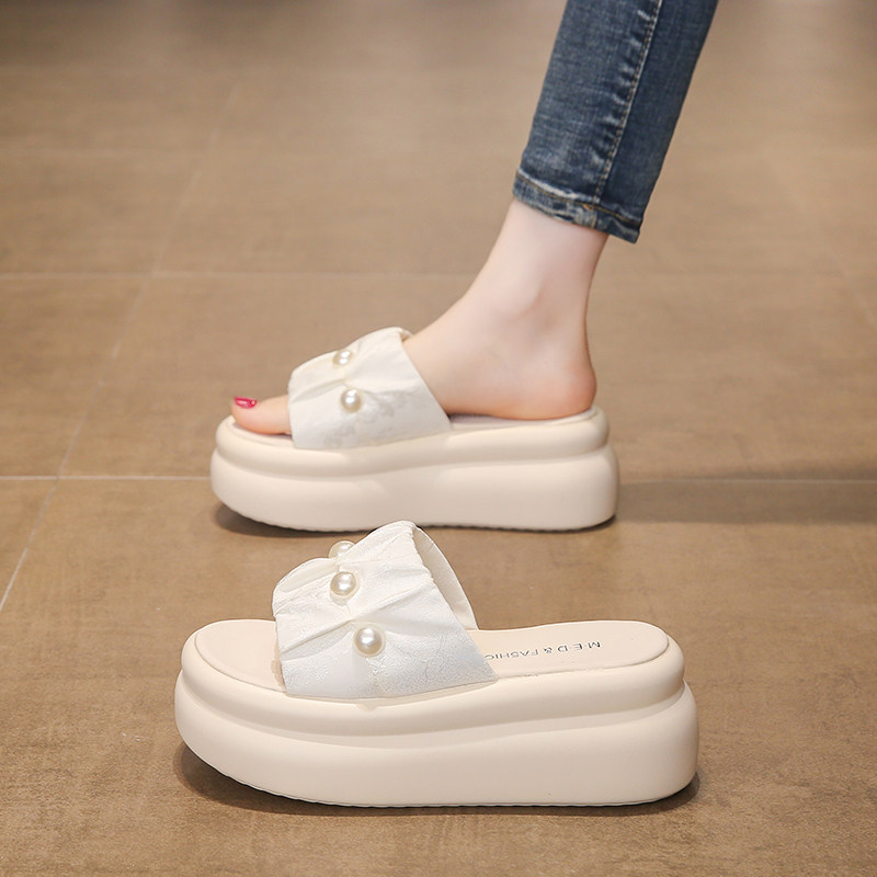 绝美厚底增高凉拖鞋女夏外穿2025新款配裙子仙女风休闲沙滩一字拖,女鞋,一字拖,淘宝优惠券,粉丝福利购,淘宝优惠卷