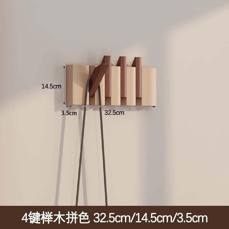 钢琴键挂衣钩进门入户玄关挂衣架高级壁挂墙上实木衣服挂钩免打孔