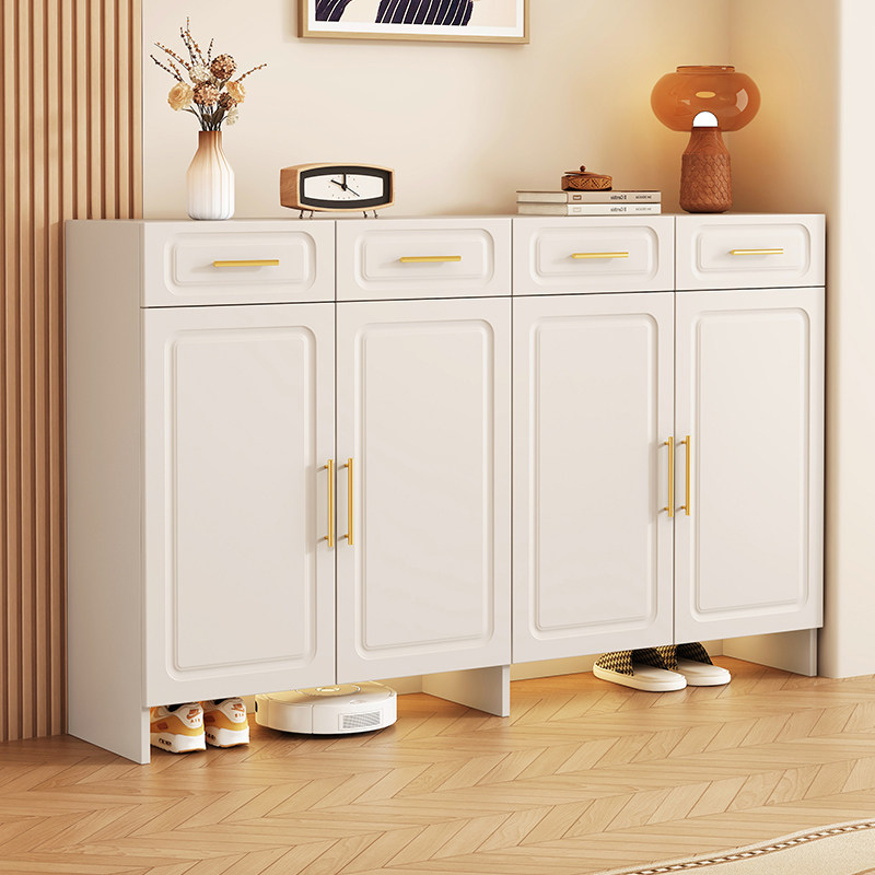 实木鞋柜家用入户门口玄关柜一体靠墙收纳储物柜子室内鞋架阳台柜