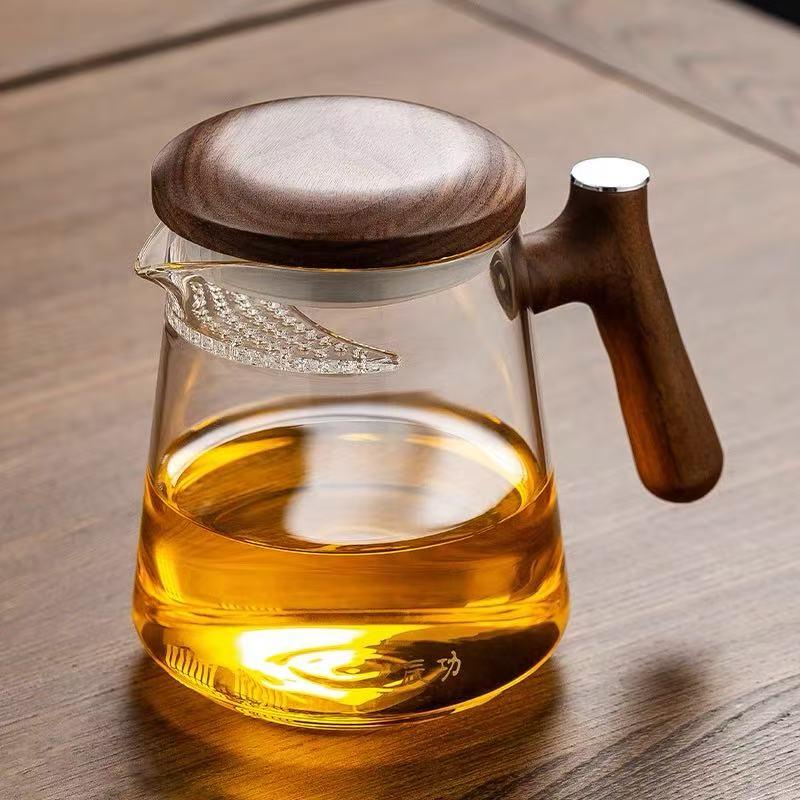 月牙壶过滤泡茶器一体带盖公杯