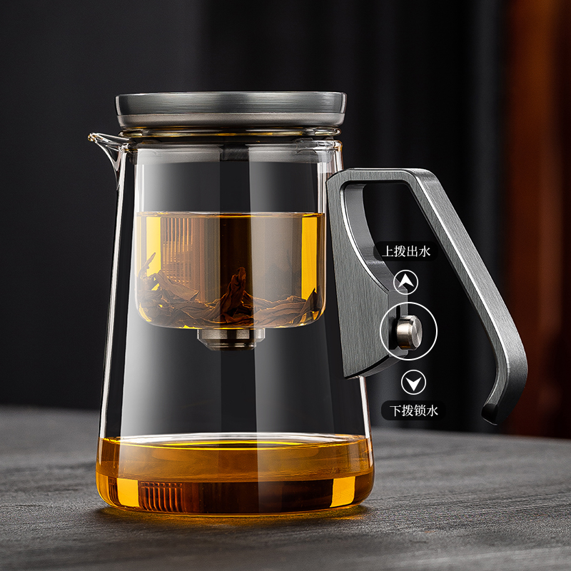 2025新款飘逸杯泡茶壶高端无杆壶