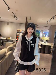 衬衫 宽松显瘦百搭假两件长袖 女设计感5326 韩版 2026早春新款