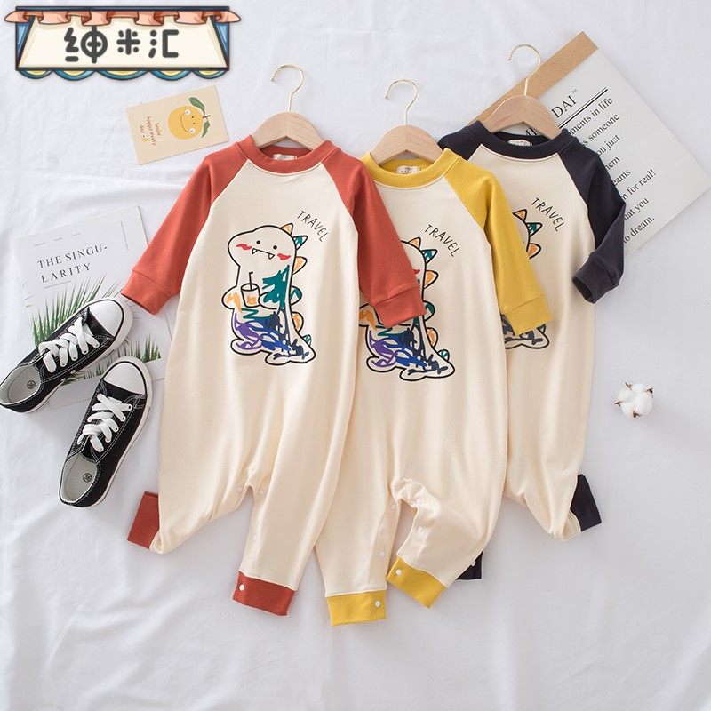 儿童春秋冬德绒发热纤维保暖连体衣男女童宝宝睡衣家居服