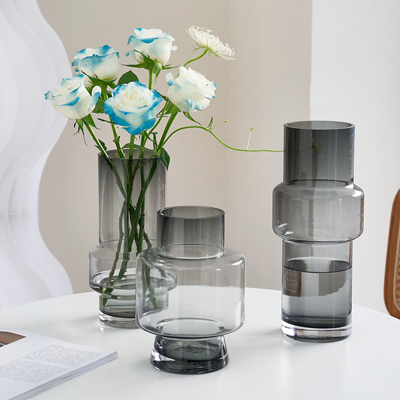 北欧小众高级感轻奢花瓶玻璃透明水养鲜花玫瑰富贵竹客厅插花摆件,鲜花速递/花卉仿真/绿植园艺,花瓶,淘宝优惠券,粉丝福利购,淘宝优惠卷