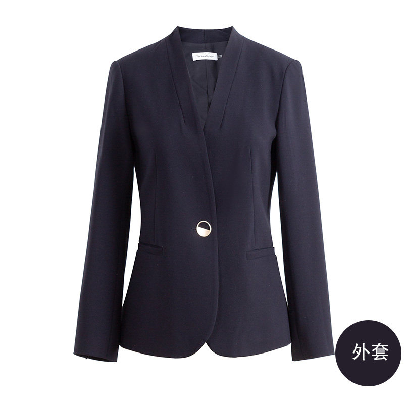 衣然故我职业套装女2021秋冬韩版气质女装修身小西服西x裤两件套