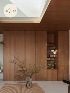 溪岸定制衣柜整体卧室衣橱骨骼线衣帽间定做侘寂风全屋家具家装