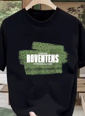 清仓捡漏~外贸尾货余货100%纯棉潮牌字母印花短袖T恤男ins设计感