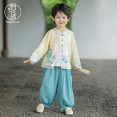 男孩小少爷国风唐装 桐花坞汉服男童春秋季 套装 儿童新中式 2026新款