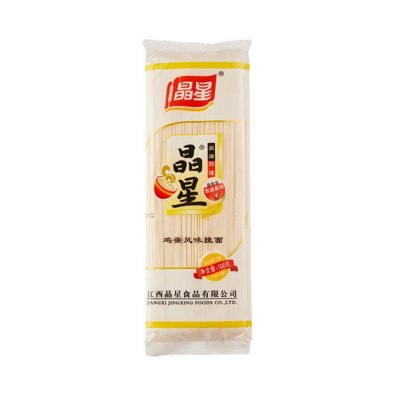 晶星500克吉品鸡蛋面爽滑