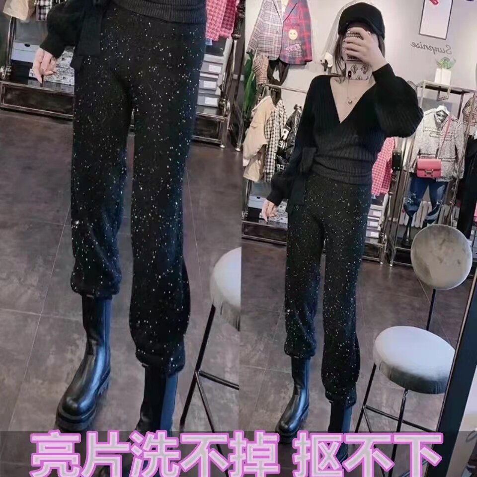 高腰灯笼裤欧美