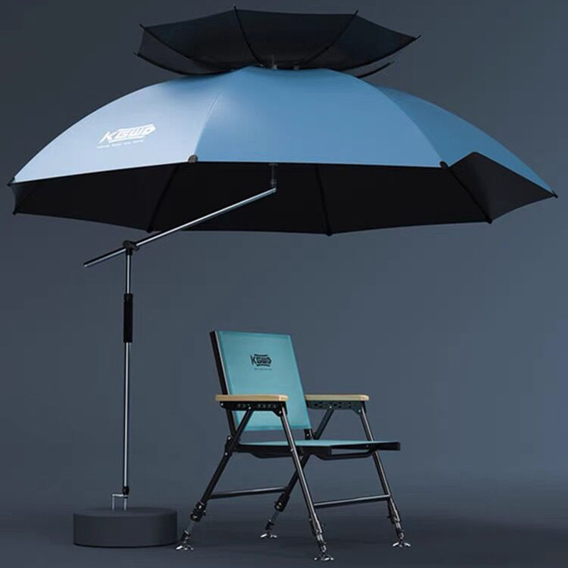 空钩悟道全遮光钓鱼伞 2.4米万向防雨新款钓鱼遮阳伞防晒垂钓雨伞