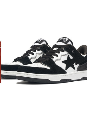 BAPE SK8 STA男女鞋秋冬双色拼接长毛休闲鞋191057L