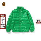 BAPE男装 24年秋冬猿人金属标线性迷彩亮面羽绒服144307N