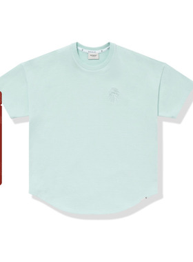 BAPE BLACK男装25年春夏同色系猿人刺绣图案短袖卫衣上衣W3300MI